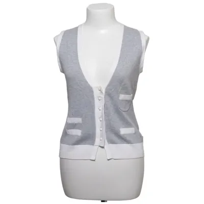 Gilet (Gris, Blanc) de Bisón Coton, Laine