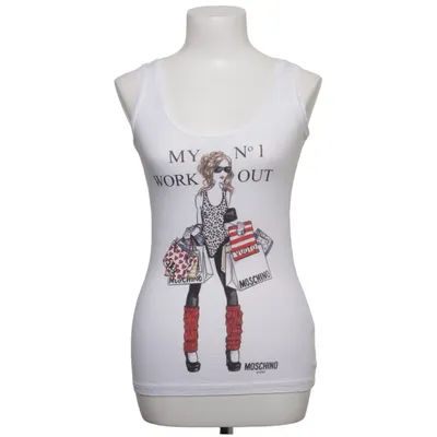 Tanktop  (Hvid, Flerfarvet) fra Moschino Underwear Bomuld, Elastan