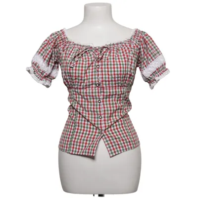 Dirndlblus (Röd, Grön, Vit) från Fuchs Trachtenmoden Bomull, Polyester