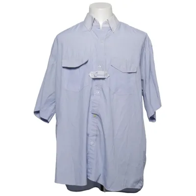 Chemise à manches courtes (Bleu, Blanc) de Loesdau Coton, Polyester