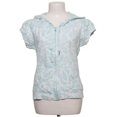 Short sleeve hoodie (Blue, White) from H&M Sport Cotton, Elastane