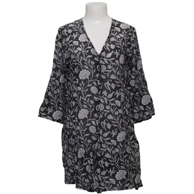 Tunic (Black, White) from Silk Road Cotton, Silk