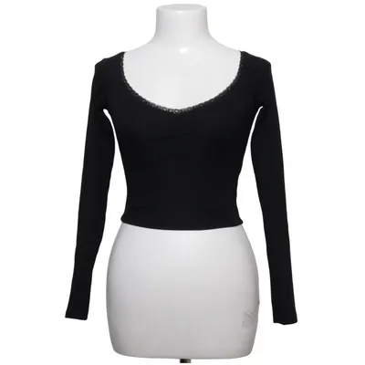 Crop top (Svart) från Bershka Bomull, Elastan, Modal