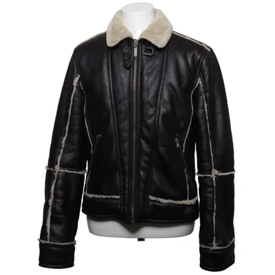 Veste en peau de mouton retournée (Noir) de Energie Polyester