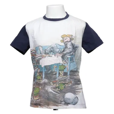 T-shirt (Vit, Blå, Flerfärgad) från Pettson och Findus Bomull, Polyuretan