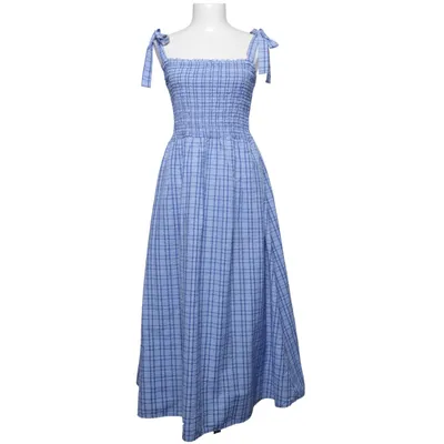 Långklänning (Blå, Vit) från Lindex Bomull, Polyester