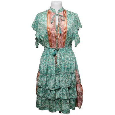 Jurk (Groen, Wit, Rood) van B&B Zijde