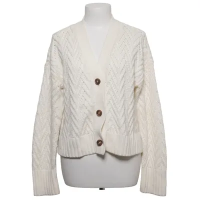 Cardigan (Wit) van Abercrombie & Fitch Katoen, Polyamide, Viscose