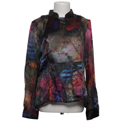 Bluse (Schwarz, Mehrfarbig) von San Antonio Seide