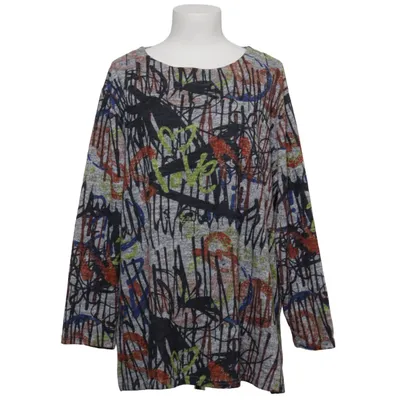 Långärmad t-shirt (Grå, Flerfärgad) från Doris Streich Elastan, Polyester, Viskos