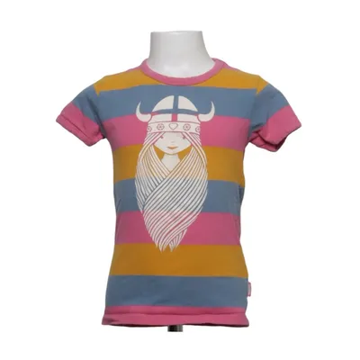 T-shirt (Roze, Blauw, Geel, Meerkleurig) van Danefae Katoen, Elastaan