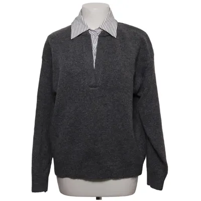 Strickpullover (Grau, Weiß) von CC Fashion Acryl, Merinowolle, Recyceltes Polyester