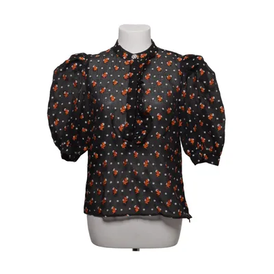 Blouse (Black, Orange, White) from Custommade Cotton, Polyamide, Polyester