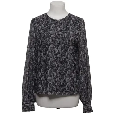 Blouse (Gray, Black) from Lindex Elastane, Polyester