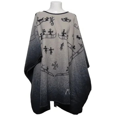 Poncho (Gris, Noir, Blanc)