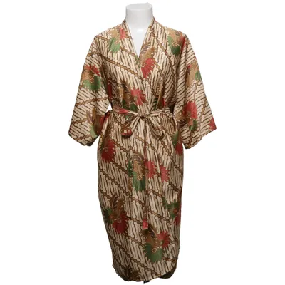 Kimono (Beige, Multicolored) Silk