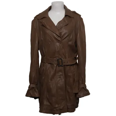 Ledermantel (Braun) von Jake*s Leder, Polyester