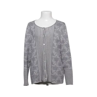 Cardigan (Grå, Hvid) fra Oleana Silke, Uld