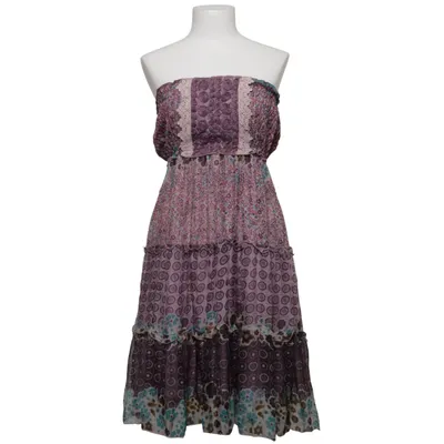 Dress (Purple, Multicolored) from M&V Polyester, Silk, Viscose