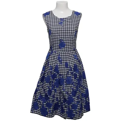 Jurk (Zwart, Wit, Blauw) van Derhy Katoen, Polyester