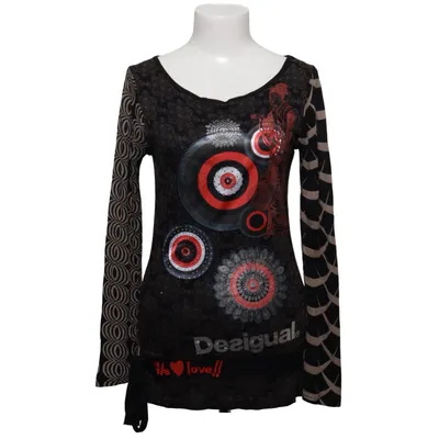 T-shirt à manches longues (Noir, Rouge, Multicolore) de Desigual Viscose