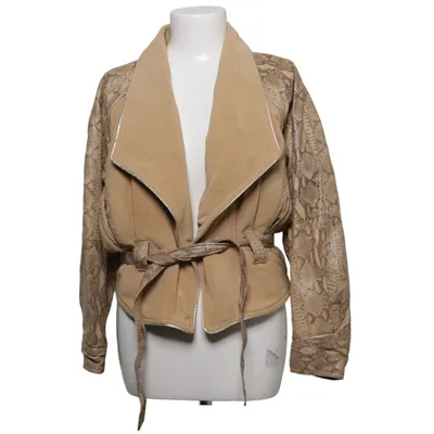 Leather jacket (Beige, Brown) from Twins Leather, Polyester