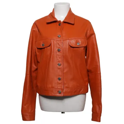 Leather jacket (Orange) from Gipsy by Mauritius Leather, Polyester