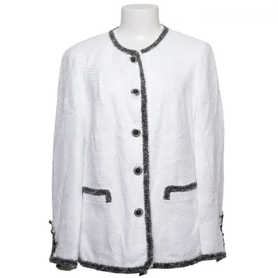 Cardigan (Wit, Zwart) van Mona Katoen, Polyamide, Viscose