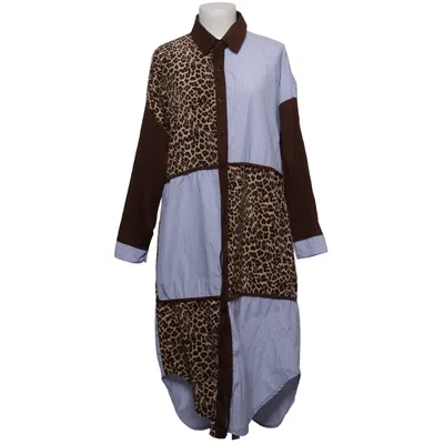 Robe chemise (Bleu, Marron, Multicolore) de Top-Top Coton, Élasthane, Polyester