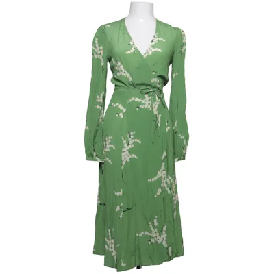 Wrap dress (Green, White) from Réalisation Silk
