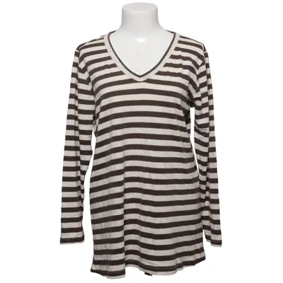 Långärmad t-shirt (Brun, Vit) från Friendtex Bomull, Metallfiber