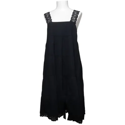 Jurk (Zwart) van Basic Line Katoen, Polyester