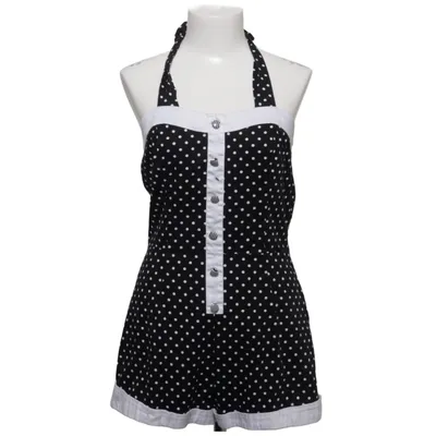 Byxdress (Svart, Vit) från Hearts & Roses Bomull, Elastan