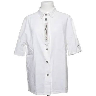 Chemise à manches courtes (Blanc) de Meico Coton, Lin