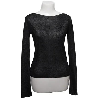 Sweater (Black) from NA-KD Metallic fiber, Viscose