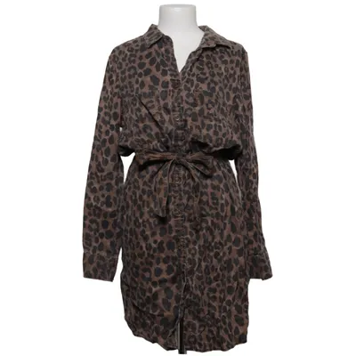 Shirt dress (Brown, Black) from Five Tencel