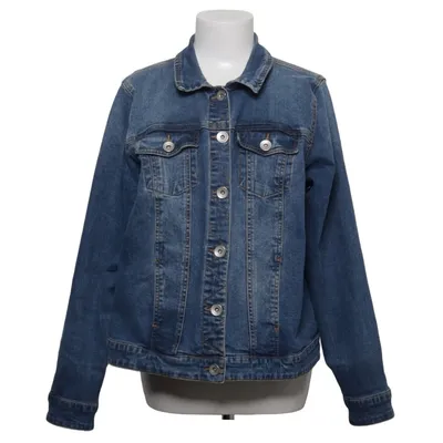 Jeansjacka (Blå) från Denim Identity by Zizzi Bomull, Elastan