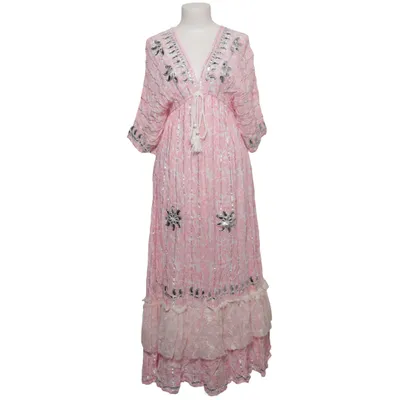 Maxi jurk (Roze, Wit) van Boho Viscose