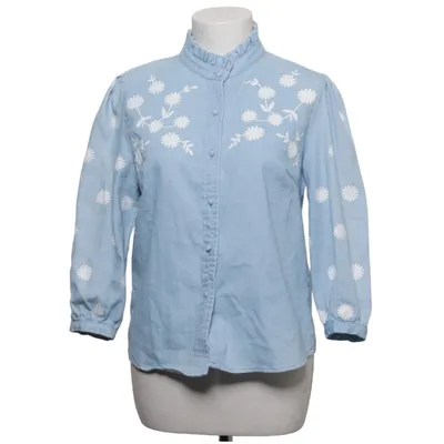 Skjorta (Blå, Vit) från Simplee Bomull, Polyester