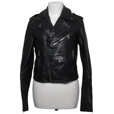 Veste de motard (Noir) de Voyelles Polyester, Polyuréthane