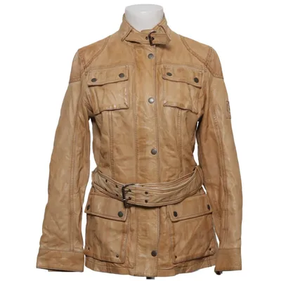 Leather jacket (Beige) from Mauritius Leather, Polyester