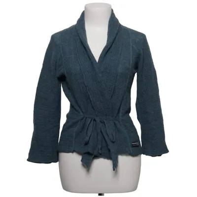 Wrap cardigan (Blue) from Mariedal Design Merino wool