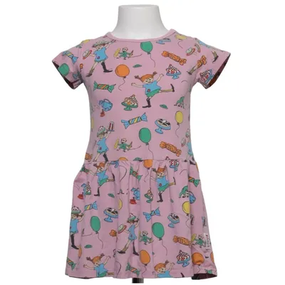 Dress (Pink, Multicolored) from Pippi Långstrump Cotton, Elastane