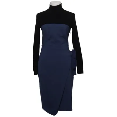 Rollkragenkleid (Schwarz, Blau) von Paule KA Elasthan, Wolle