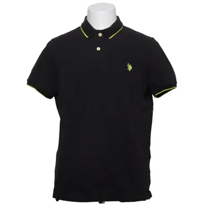 Poloshirt (Zwart, Geel) van U.S. Polo Assn. Katoen