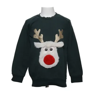 Julesweater (Grøn) fra Wauw Capow Bomuld, Elastan