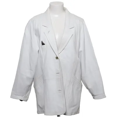 Læderblazer (Hvid, Flerfarvet) Polyester, Læder