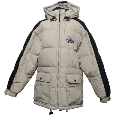 Down jacket (Beige) from Covert Down, Feather, Nylon, Polyester