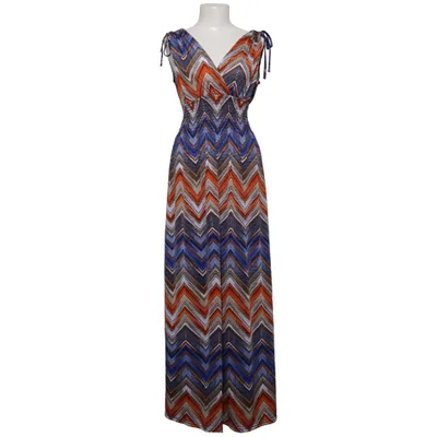 Robe longue (Bleu, Orange, Multicolore) de Airisa Élasthane, Viscose