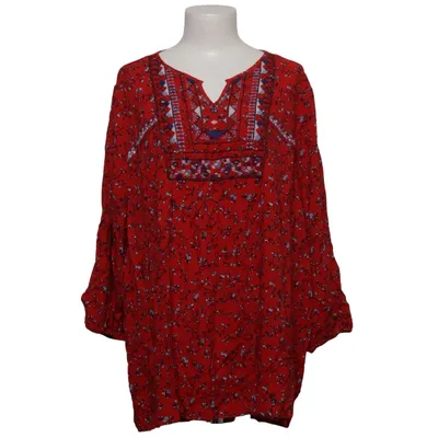 Blouse (Rood, Meerkleurig) van Janina Curved Viscose